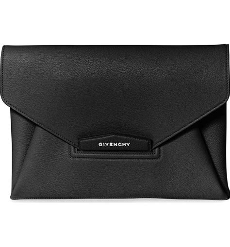 givenchy antigona envelope clutch black|givenchy antigona mini.